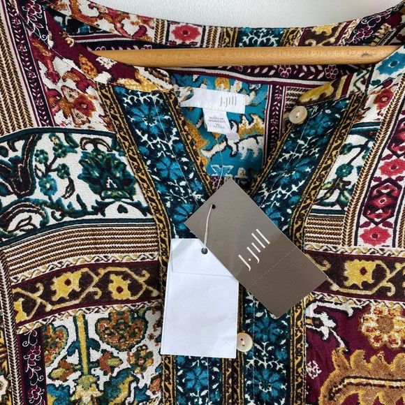 J.JILL Drapey Bohemian Top NWT - Picture 3 of 7
